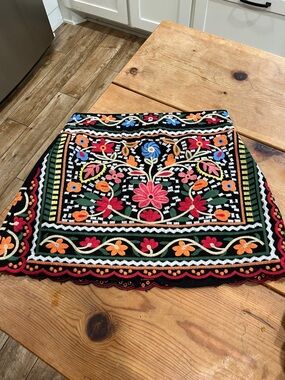 J.marie embroidered black mini